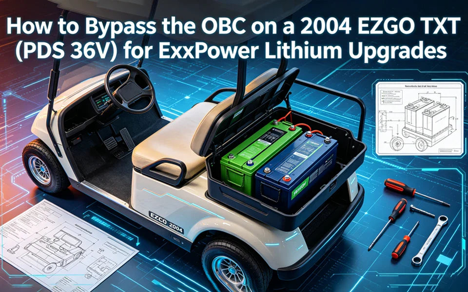 How to Bypass the OBC on a 2004 EZGO TXT (PDS 36V) for ExxPower Lithium Upgrades