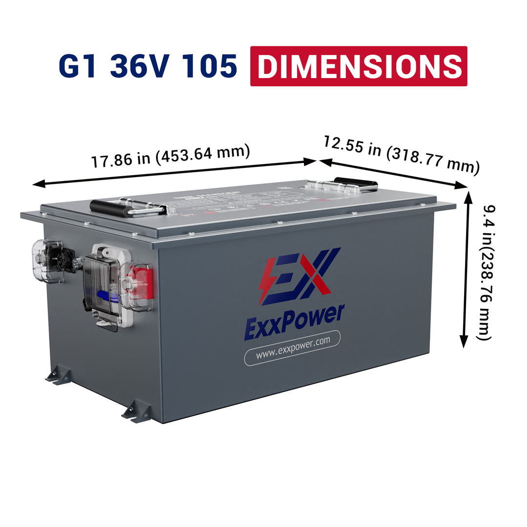 🔥ExxPower G1 36V/48V/72V 105ah Golf Cart Battery--EVE Battery Cell A+