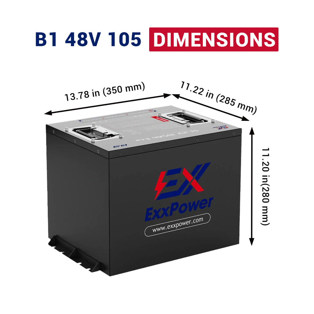 🔥ExxPower B1 48V/72V 105ah Golf Cart Battery