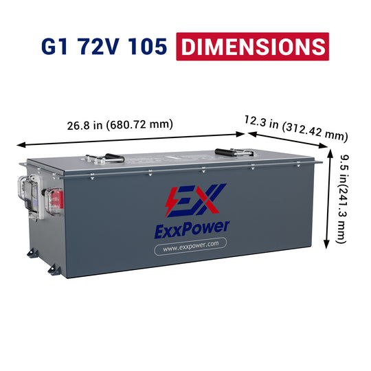 🔥ExxPower G1 36V/48V/72V 105ah Golf Cart Battery--EVE Battery Cell A+