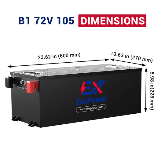🔥ExxPower B1 48V/72V 105ah Golf Cart Battery