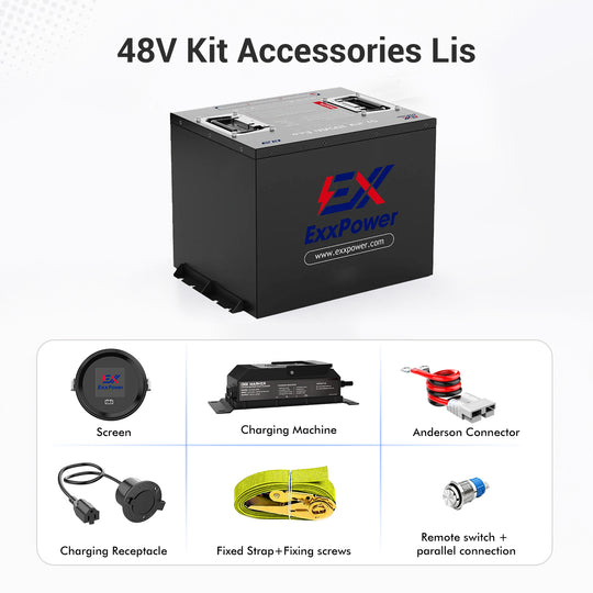 🔥ExxPower B1 48V/72V 105ah Golf Cart Battery