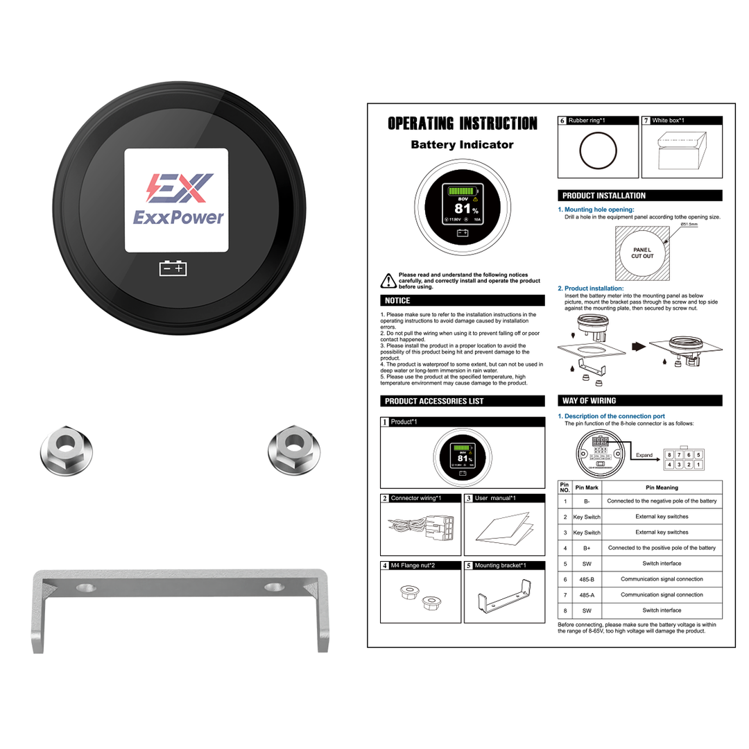 ExxPower Round Smart Meter Is Compatible with G1 and C1 Series.
