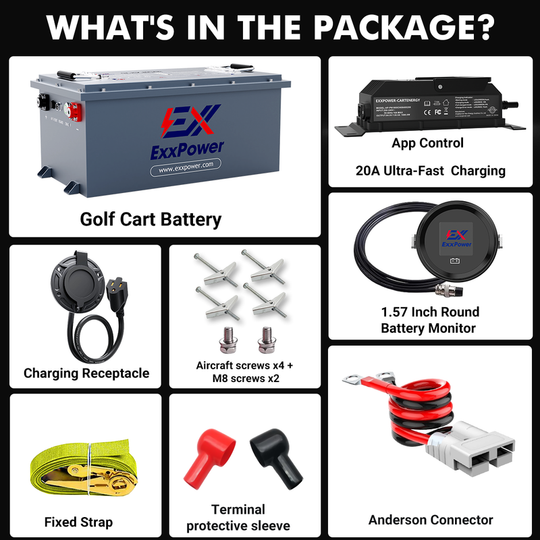 🔥ExxPower C1  36V / 48V/ 105ah Golf Cart Battery   （Ready to Ship | Next-Day Dispatch）