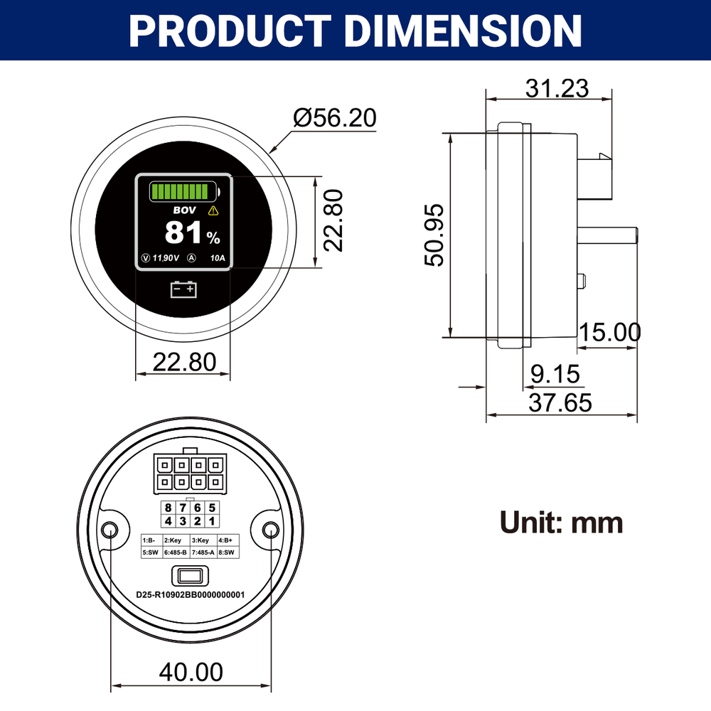 ExxPower Round Smart Meter Is Compatible with G1 and C1 Series.