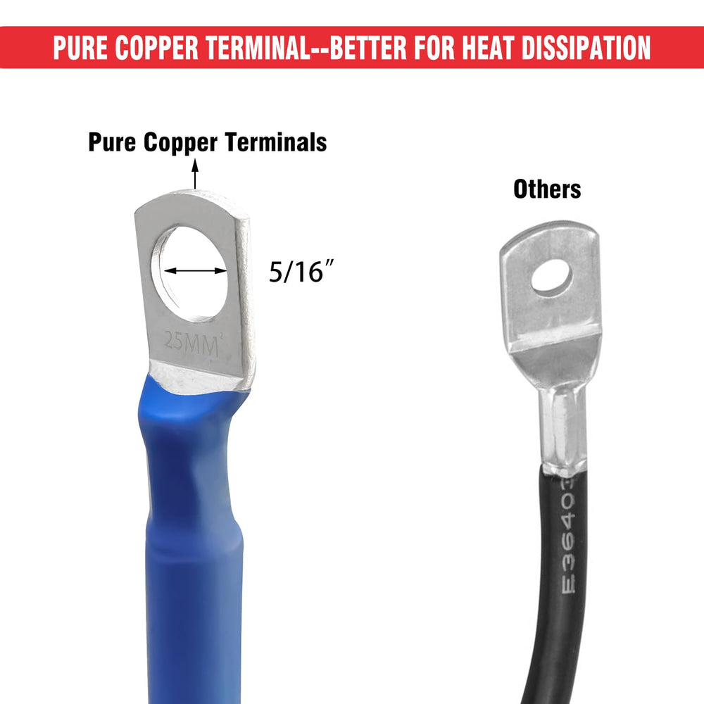 4 AWG Battery Cables Copper Battery Inverter