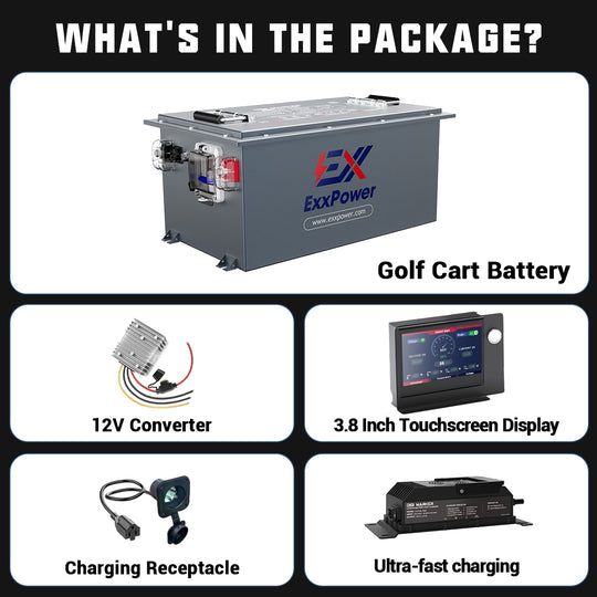 🔥ExxPower G1 36V/48V/72V 105ah Golf Cart Battery