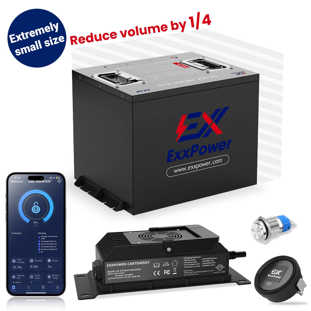 🔥ExxPower B1 48V/72V 105ah Golf Cart Battery