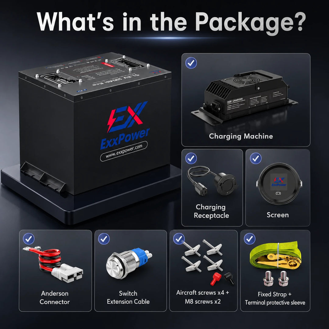 🔥ExxPower B1 48V/72V 105ah Golf Cart Battery