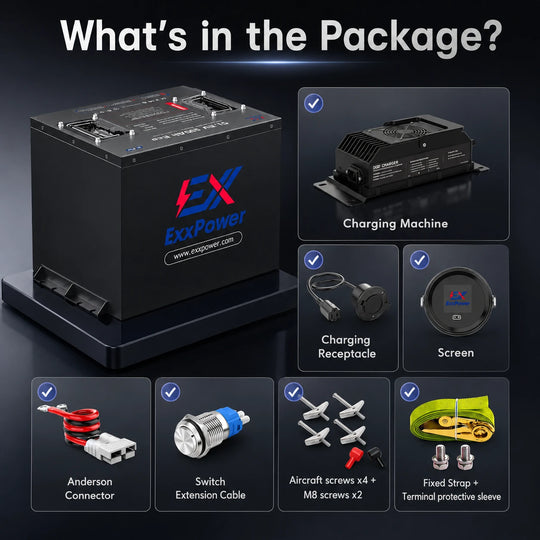 🔥ExxPower B1 48V/72V 105ah Golf Cart Battery