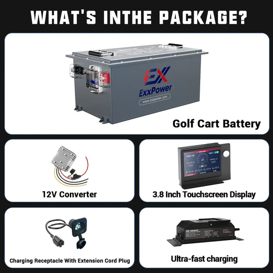 🔥ExxPower G1 36V/48V/72V 105ah Golf Cart Battery