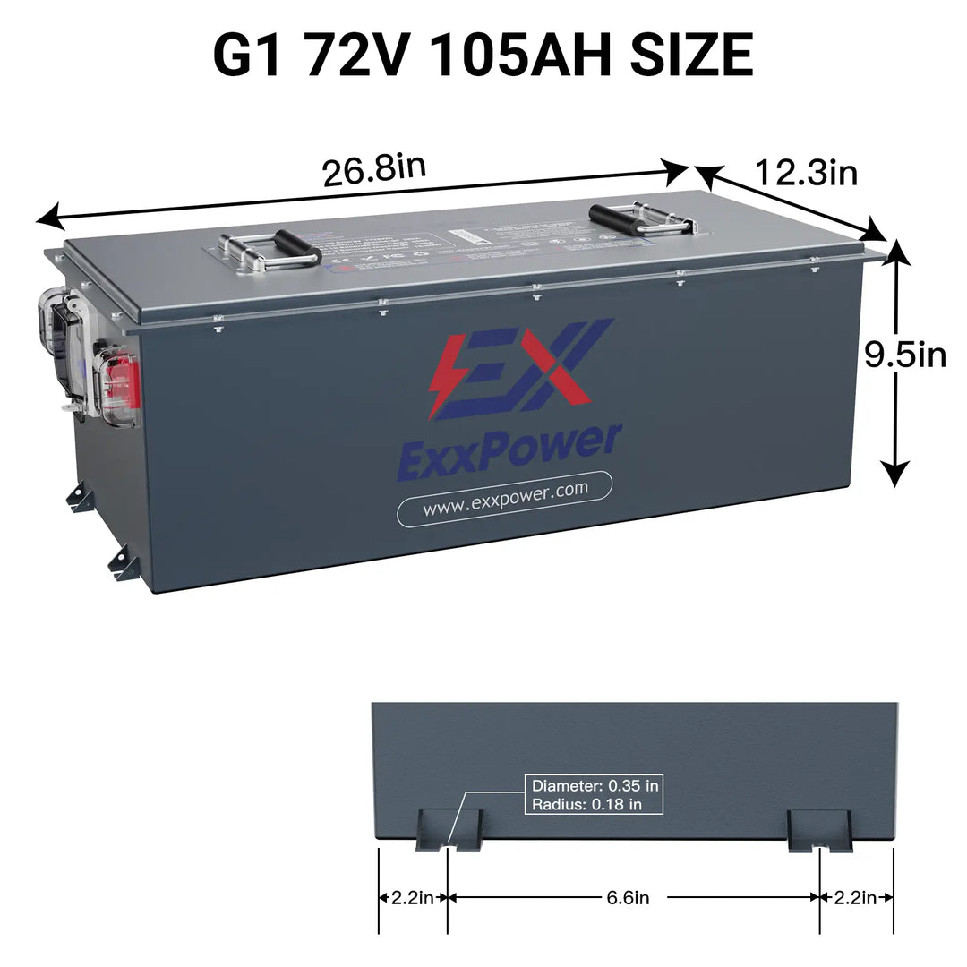 🔥ExxPower G1 36V/48V/72V 105ah Golf Cart Battery