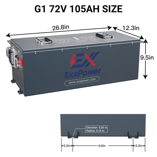 🔥ExxPower G1 36V/48V/72V 105ah Golf Cart Battery