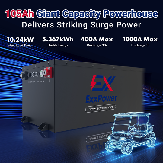 🔥ExxPower B1 48V 105ah Golf Cart Battery