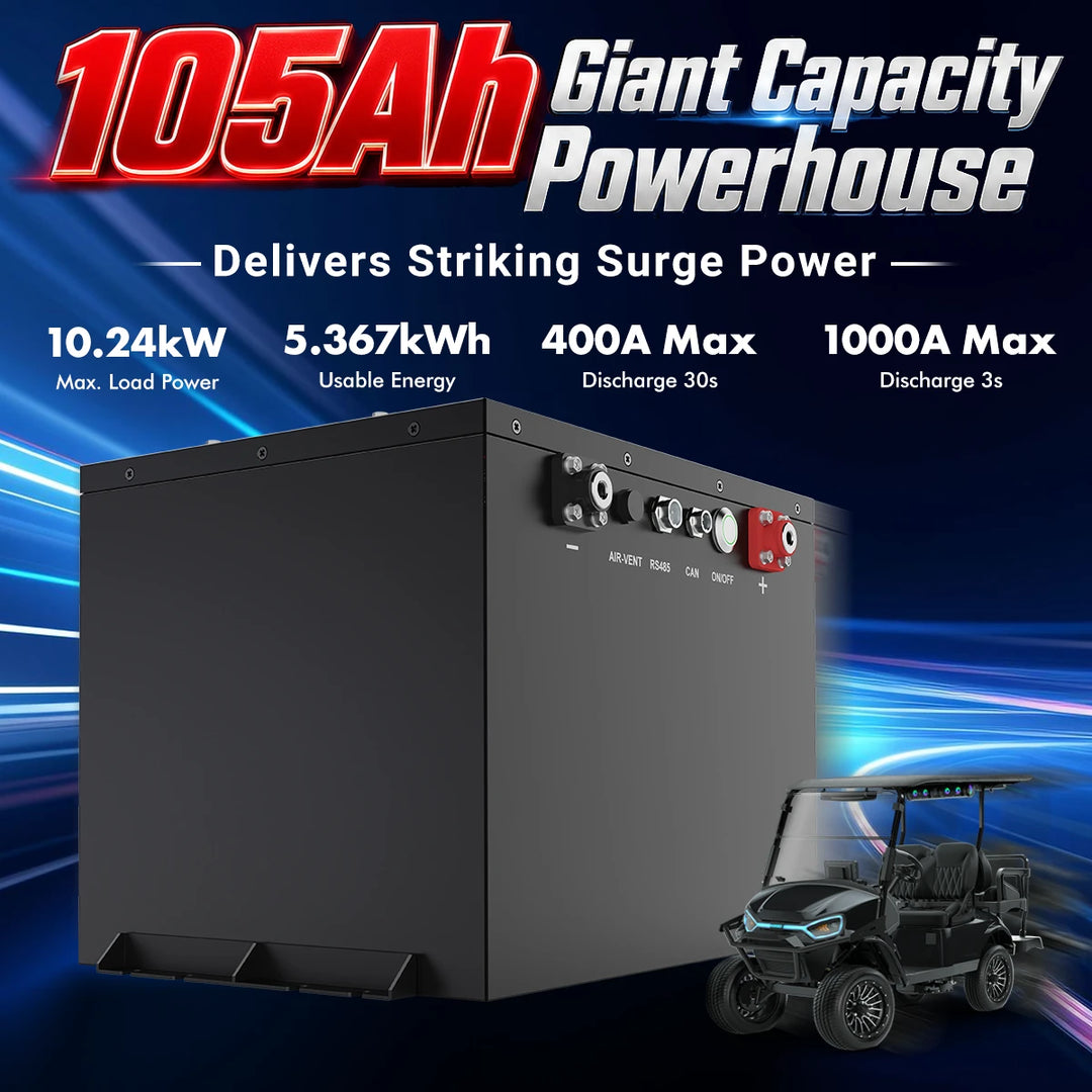 🔥ExxPower B1 48V/72V 105ah Golf Cart Battery