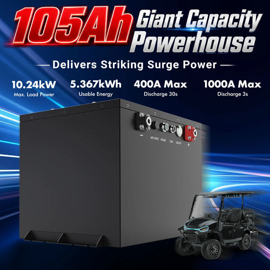 🔥ExxPower B1 48V/72V 105ah Golf Cart Battery