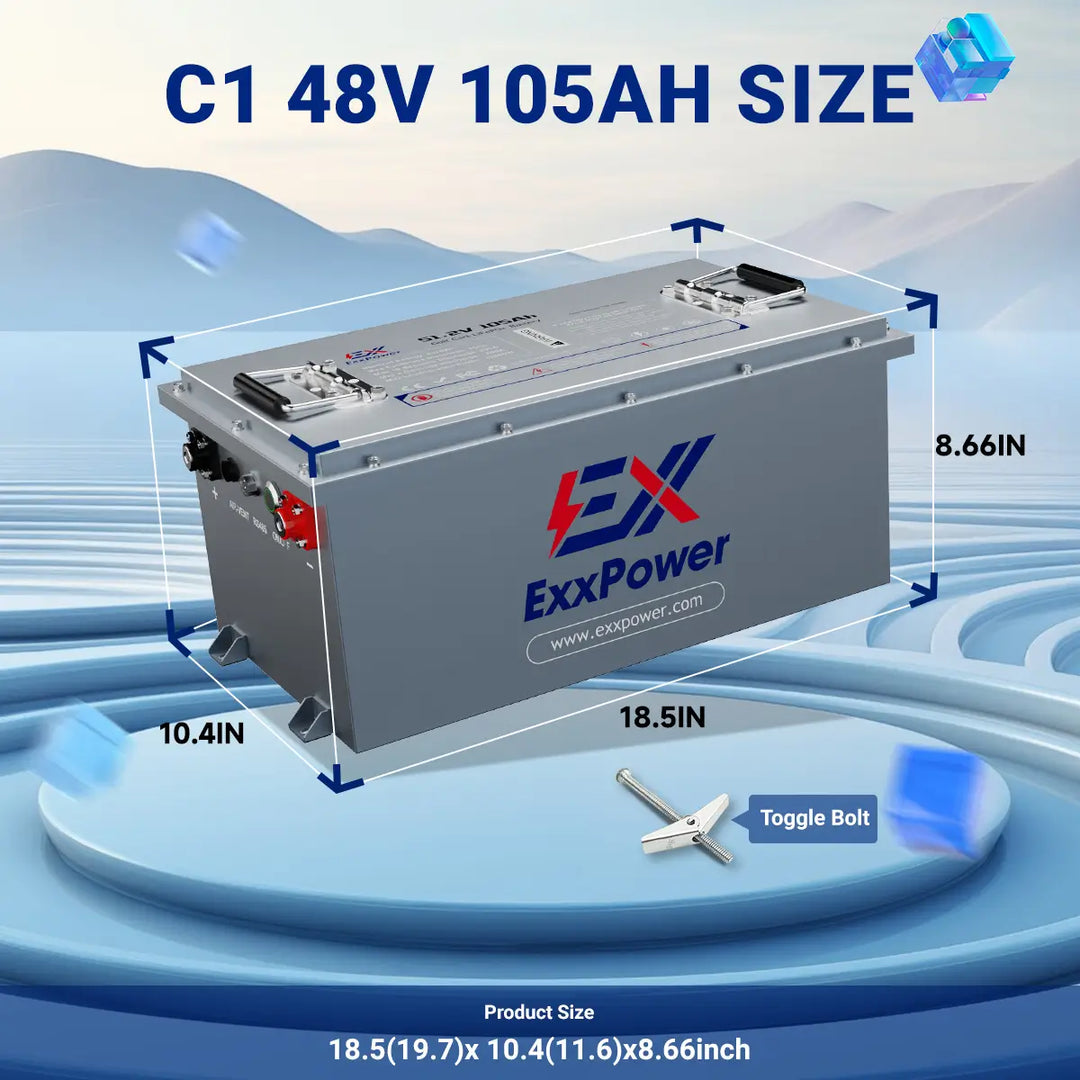 🔥ExxPower C1 48V 105ah Golf Cart Battery