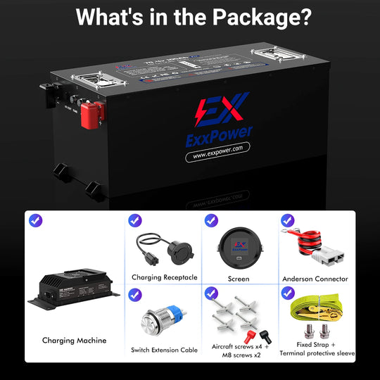 🔥ExxPower B1 48V/72V 105ah Golf Cart Battery